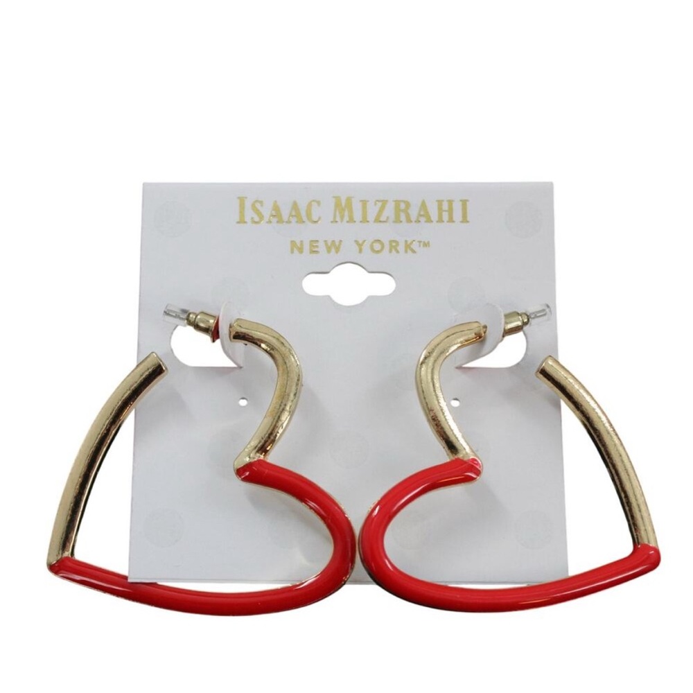 Isaac Mizrahi, New‎ York heart earring’s NWT